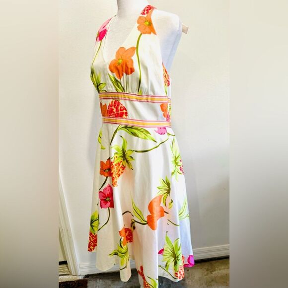 Donna Rocco sun dress floral pineapple colorful summer beach vacation women’s 10 - Picture 3 of 11